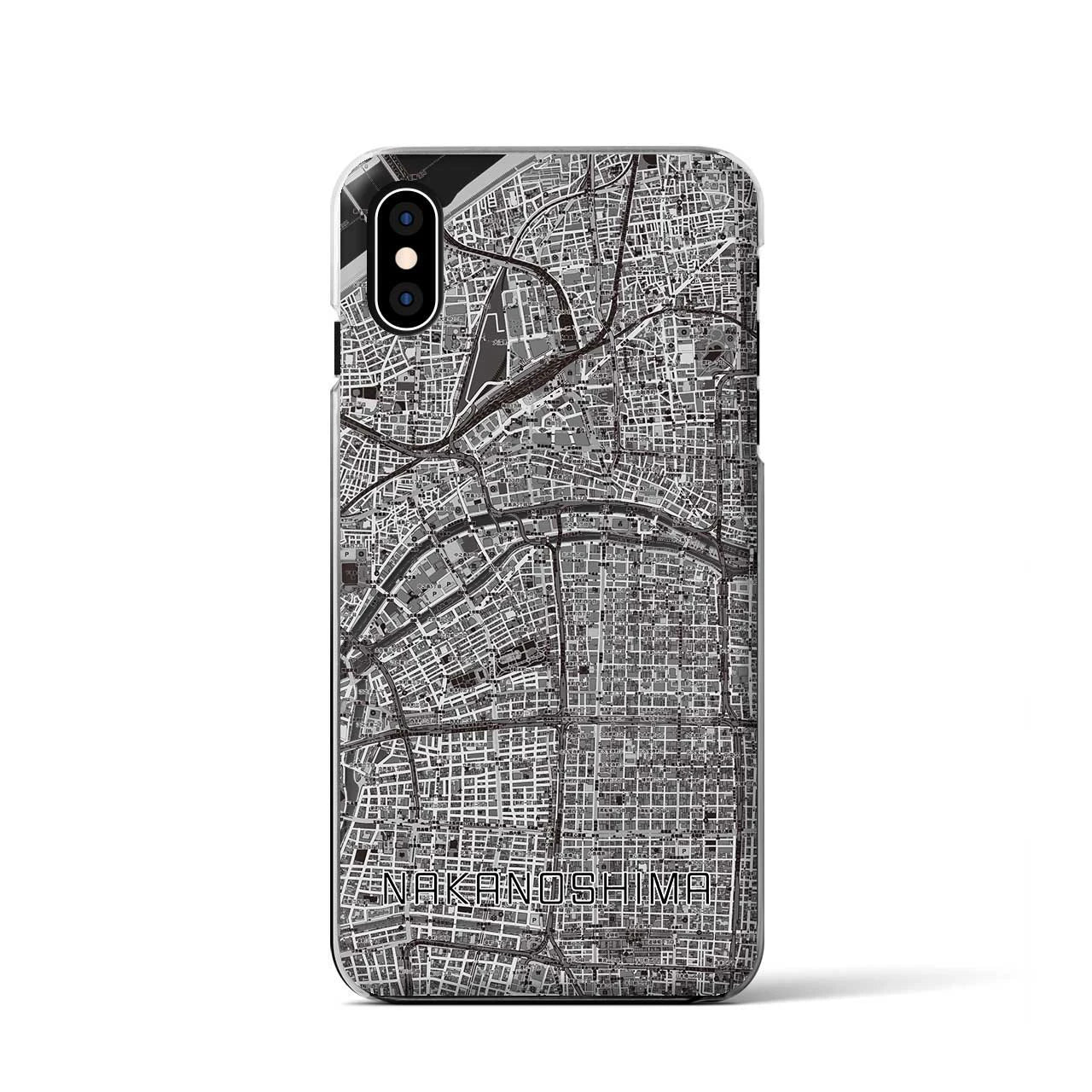 【中之島(大阪府)】地図柄iPhoneケース(クリアタイプ)