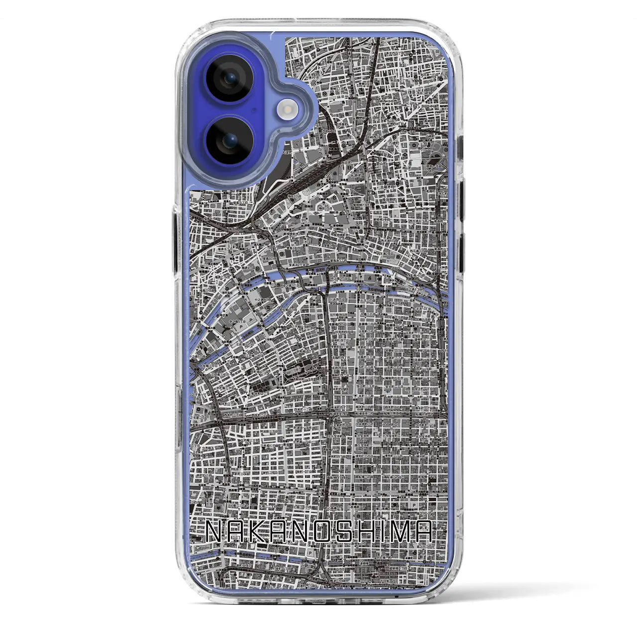 【中之島(大阪府)】地図柄iPhoneケース(MagSafeタイプ)