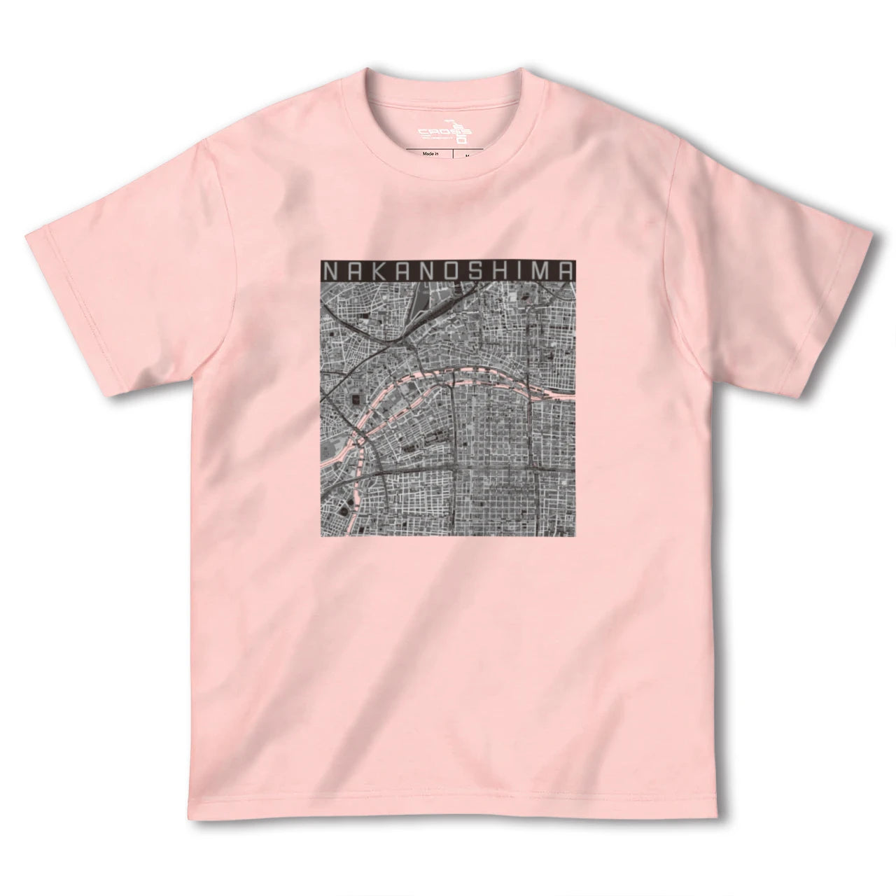 【中之島(大阪府)】地図柄ヘビーウェイトTシャツ