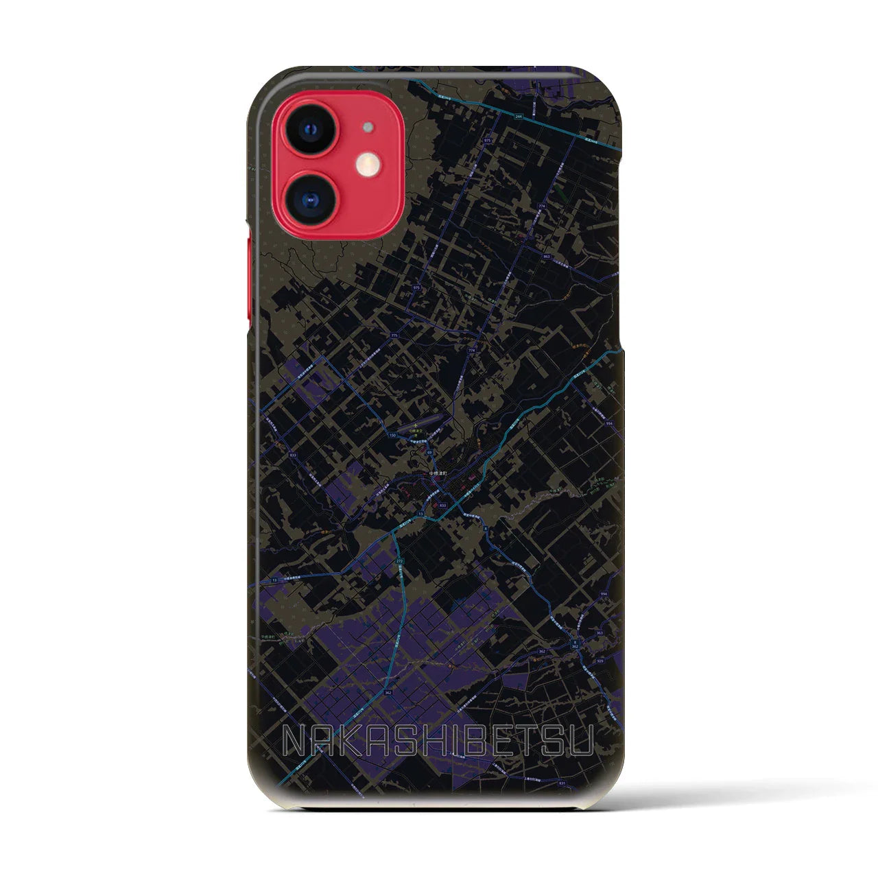【中標津(北海道)】地図柄iPhoneケース(バックカバータイプ)