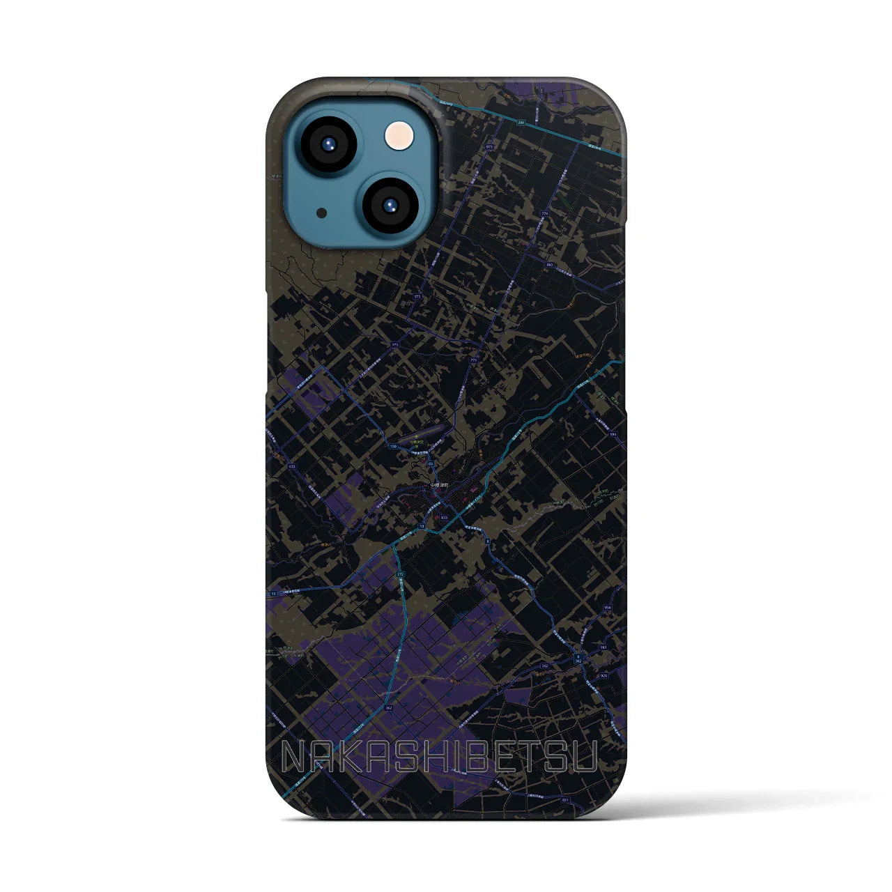 【中標津(北海道)】地図柄iPhoneケース(バックカバータイプ)