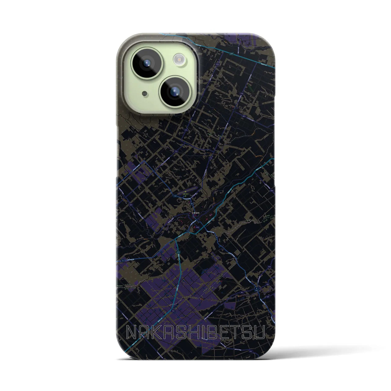 【中標津(北海道)】地図柄iPhoneケース(バックカバータイプ)