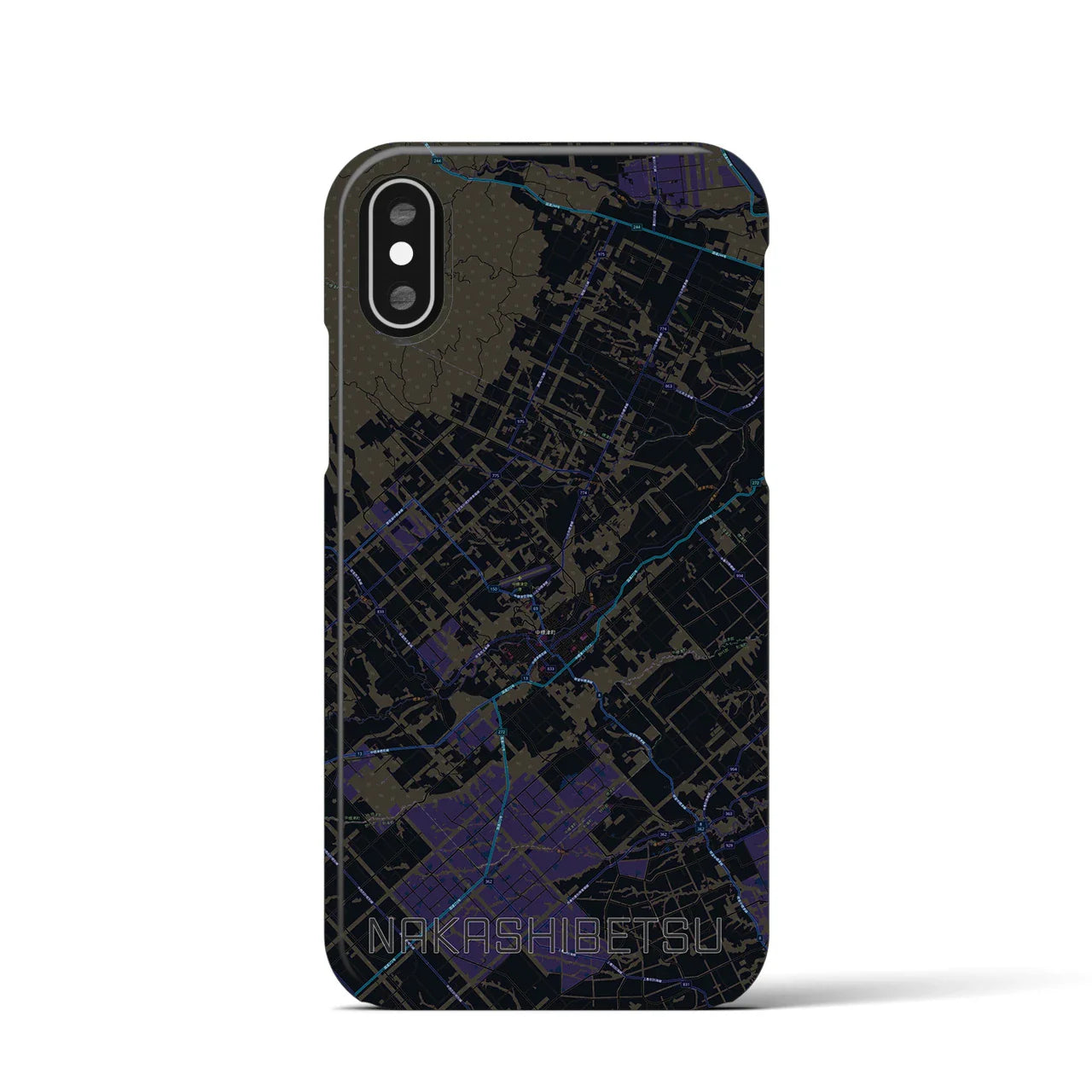 【中標津(北海道)】地図柄iPhoneケース(バックカバータイプ)