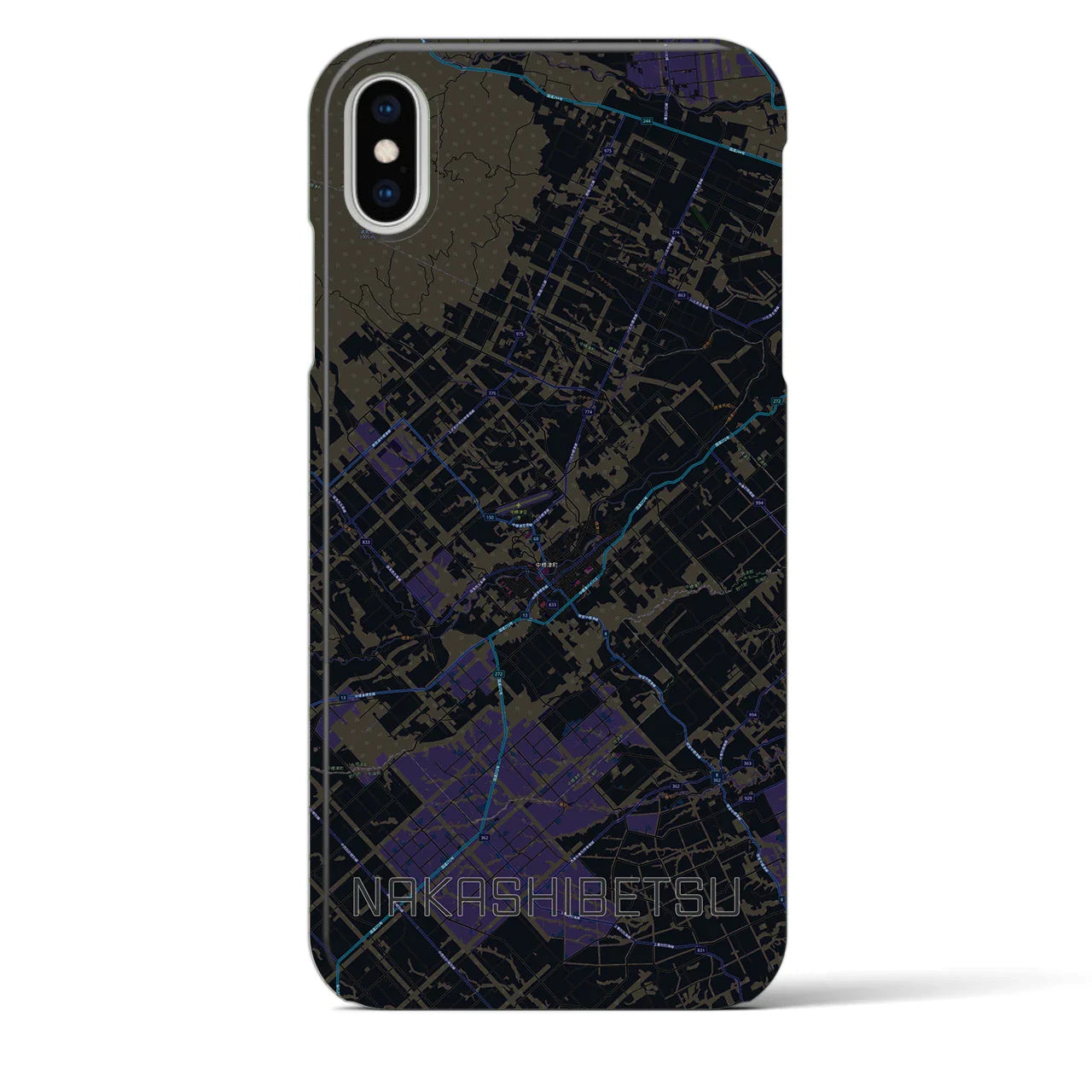 【中標津(北海道)】地図柄iPhoneケース(バックカバータイプ)