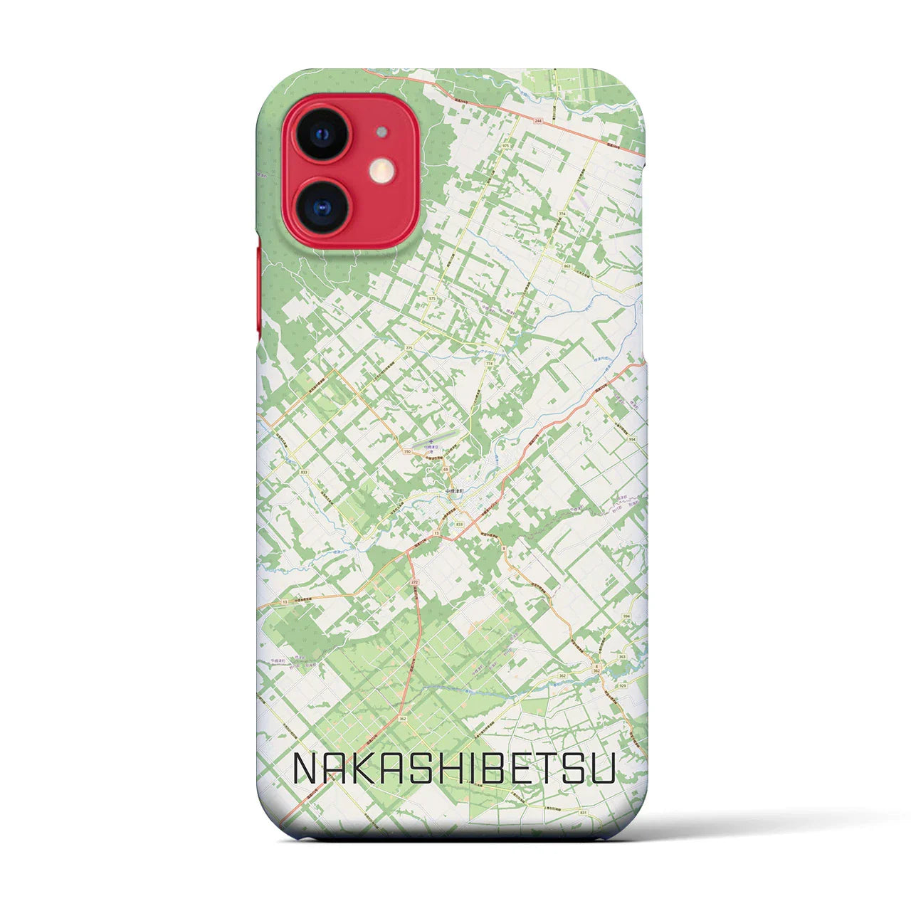 【中標津(北海道)】地図柄iPhoneケース(バックカバータイプ)