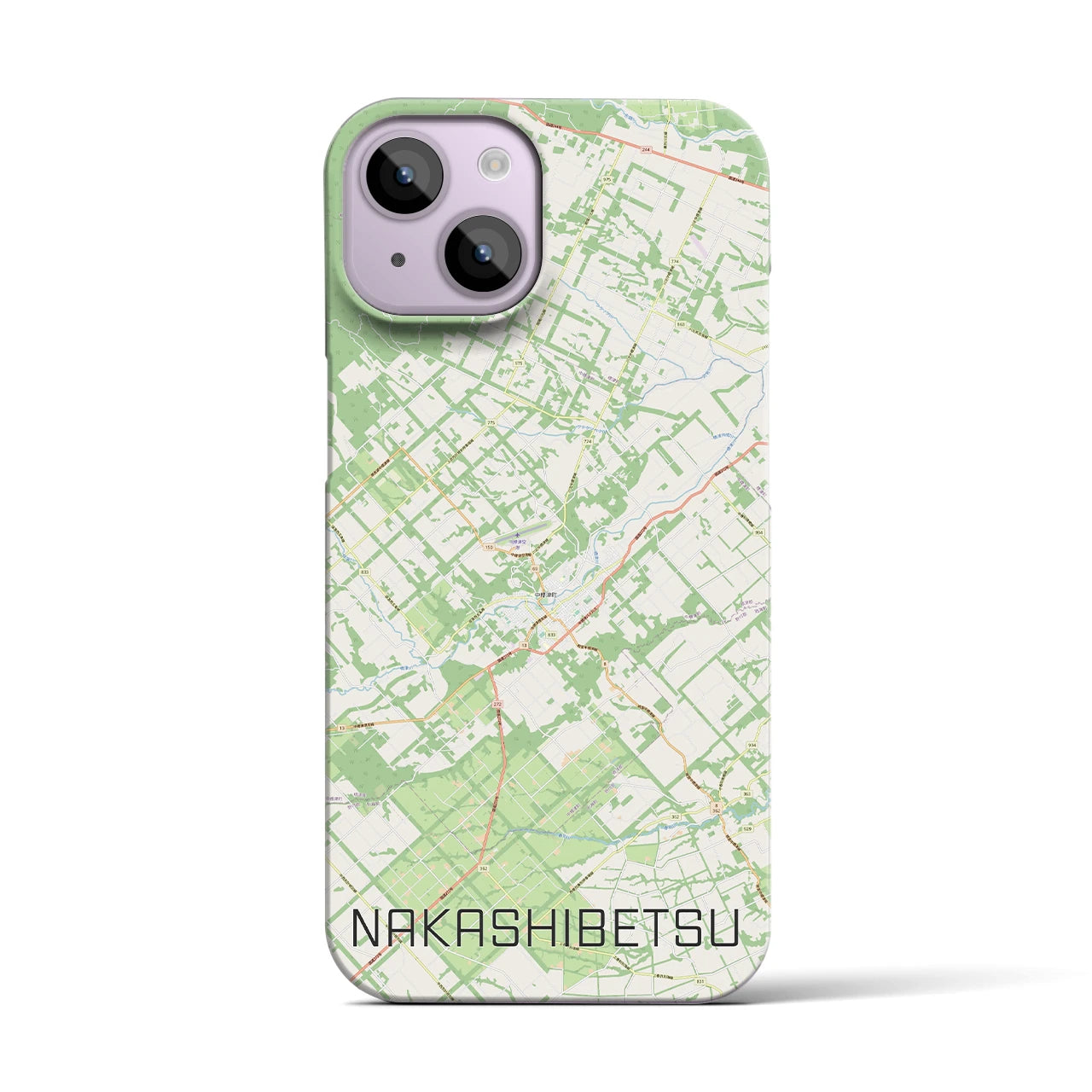 【中標津(北海道)】地図柄iPhoneケース(バックカバータイプ)