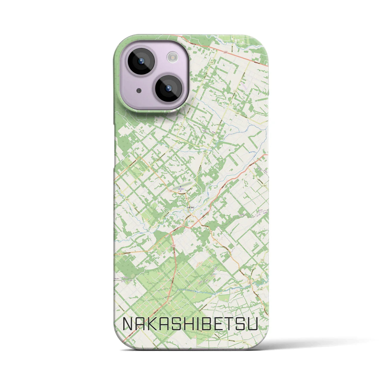 【中標津(北海道)】地図柄iPhoneケース(バックカバータイプ)