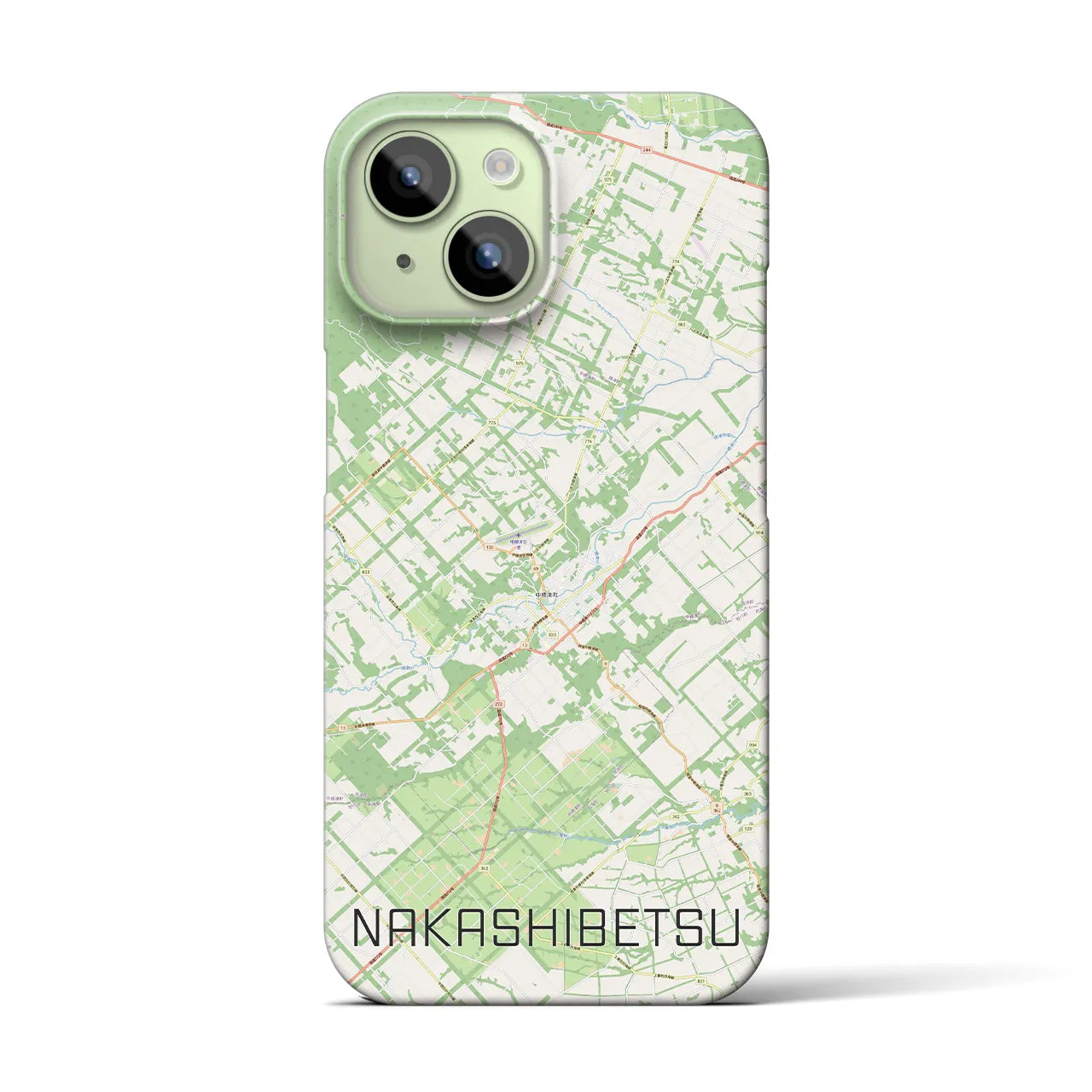 【中標津(北海道)】地図柄iPhoneケース(バックカバータイプ)