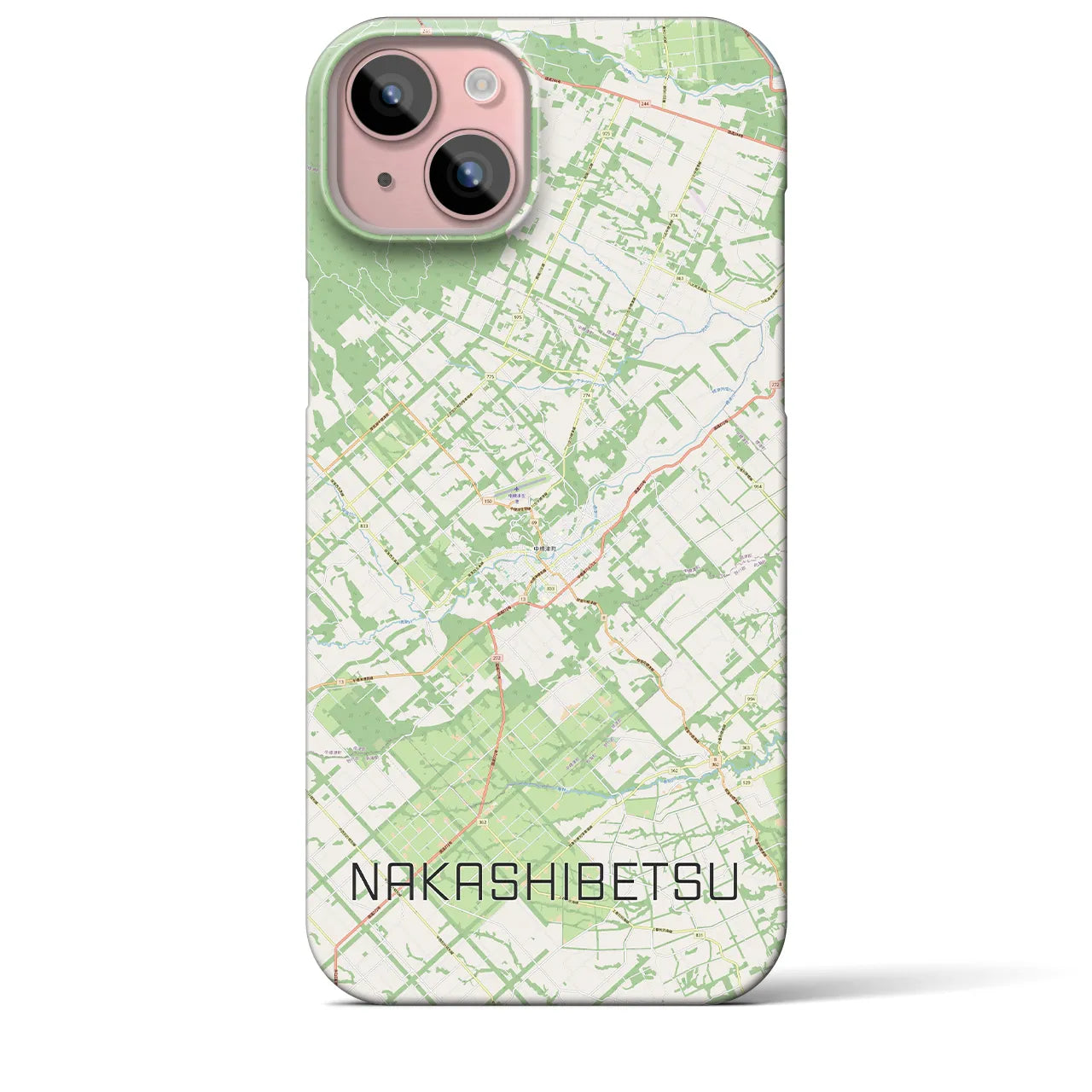 【中標津(北海道)】地図柄iPhoneケース(バックカバータイプ)