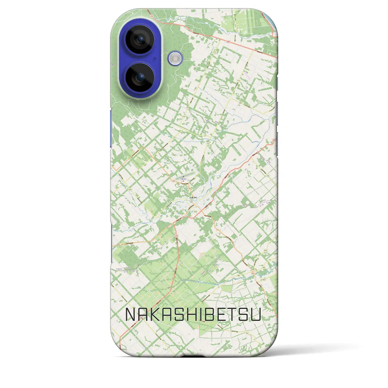 【中標津(北海道)】地図柄iPhoneケース(バックカバータイプ)ナチュラル・iPhone 16 Pro Max 用