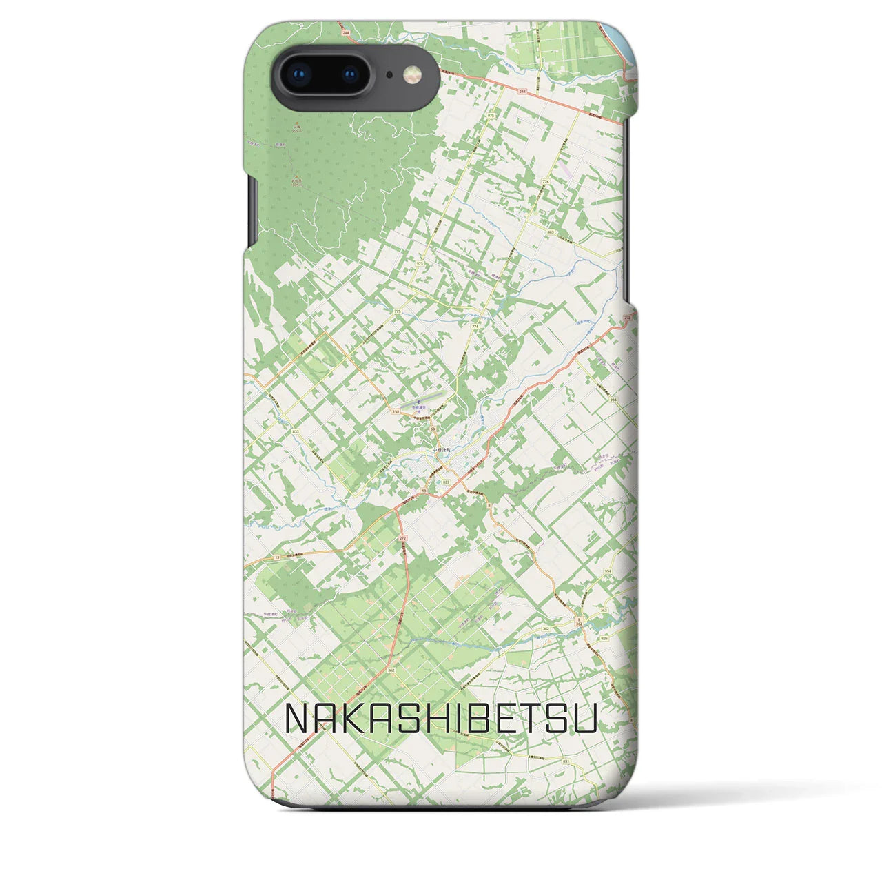 【中標津(北海道)】地図柄iPhoneケース(バックカバータイプ)