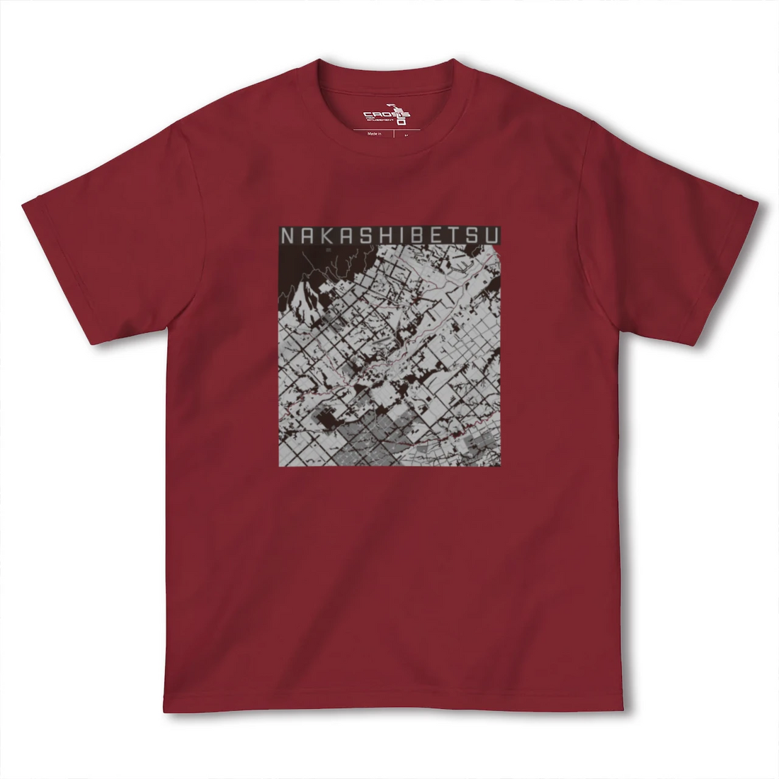 【中標津(北海道)】地図柄ヘビーウェイトTシャツ