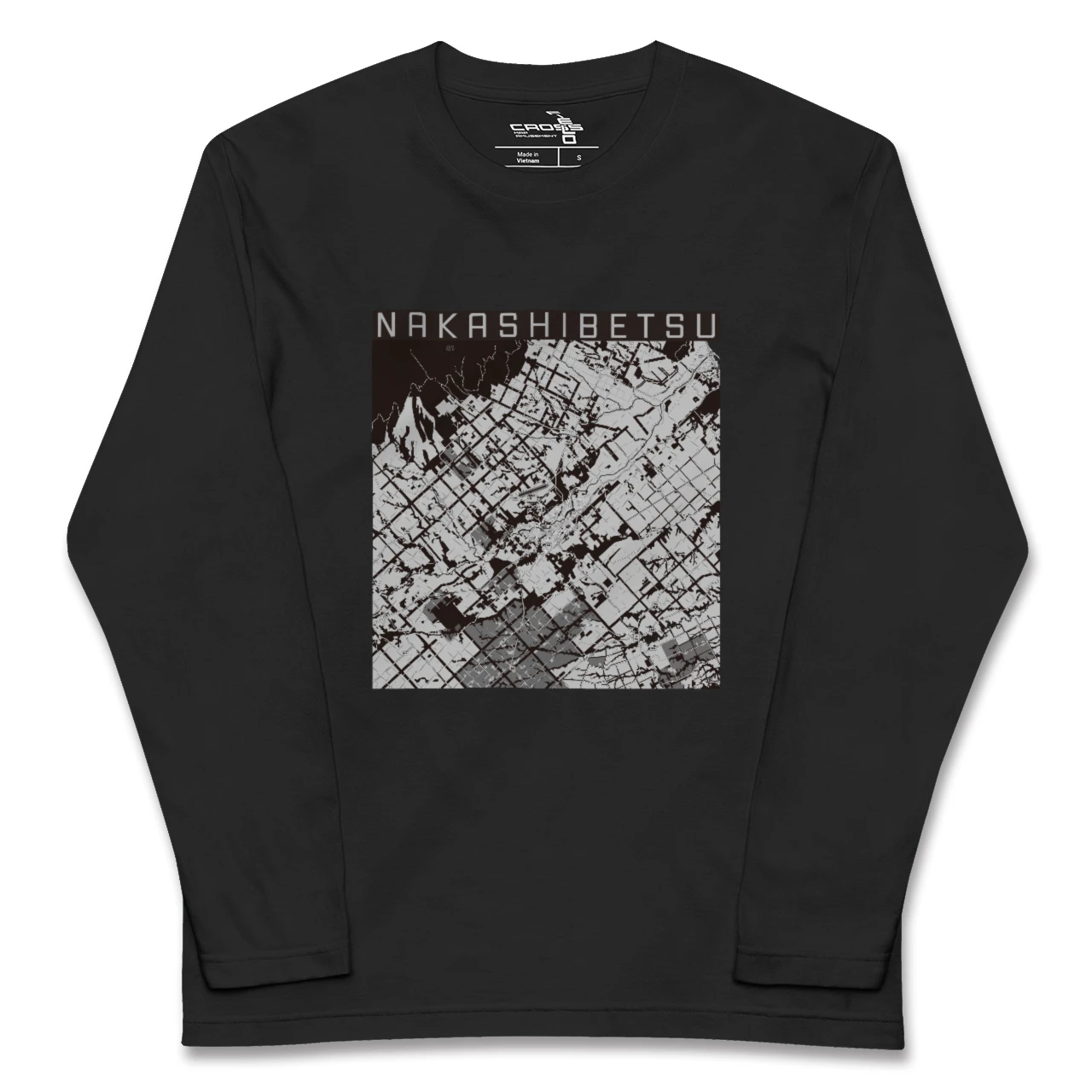 【中標津(北海道)】地図柄ロングスリーブTシャツ