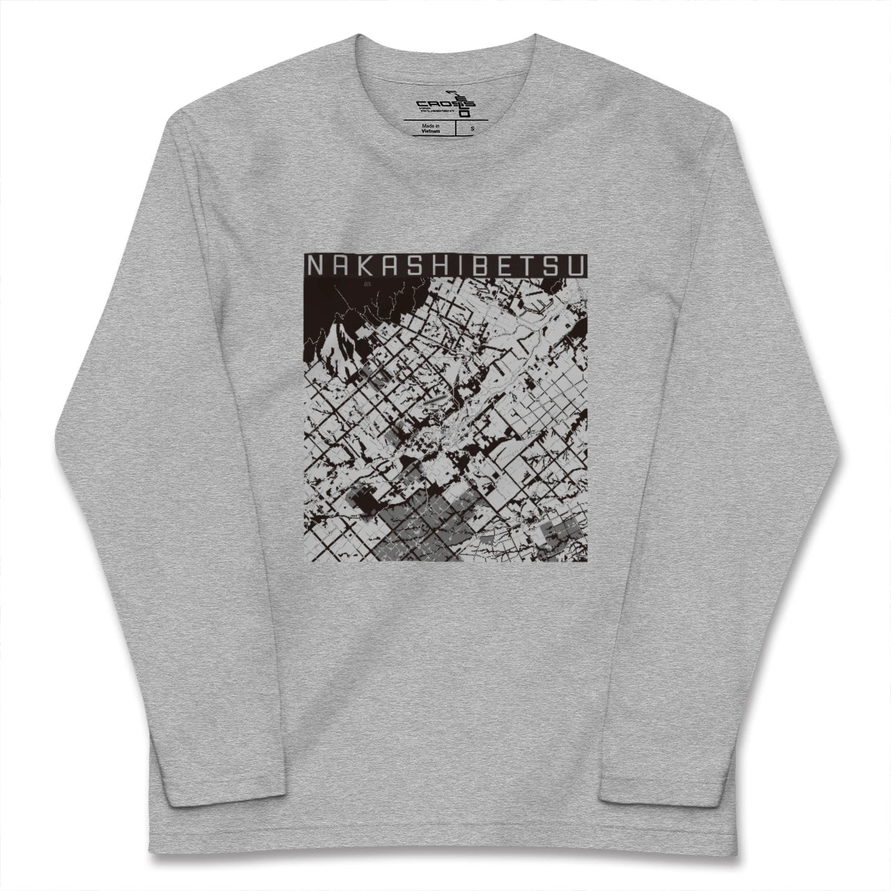 【中標津(北海道)】地図柄ロングスリーブTシャツ