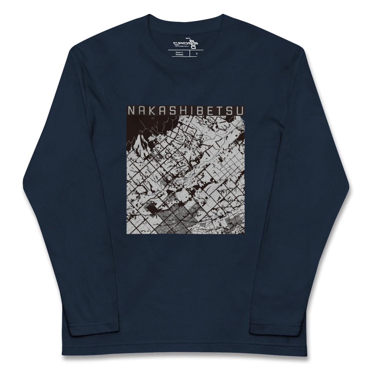 【中標津(北海道)】地図柄ロングスリーブTシャツ
