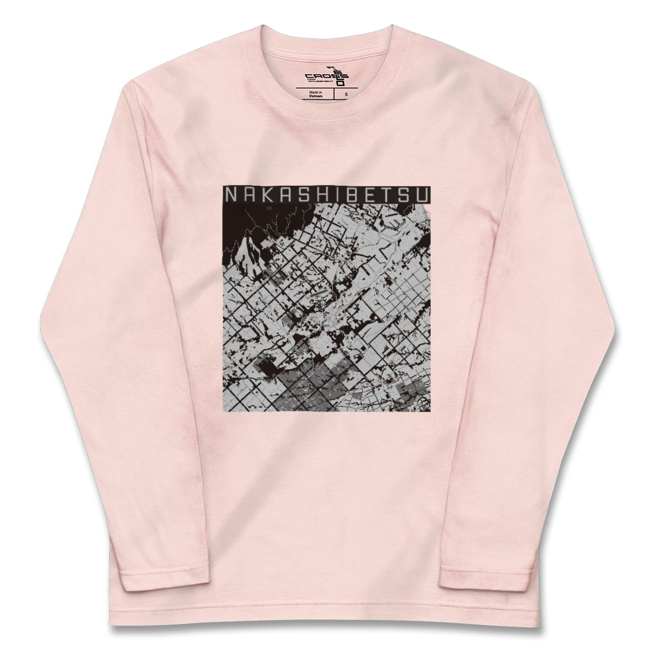 【中標津(北海道)】地図柄ロングスリーブTシャツ