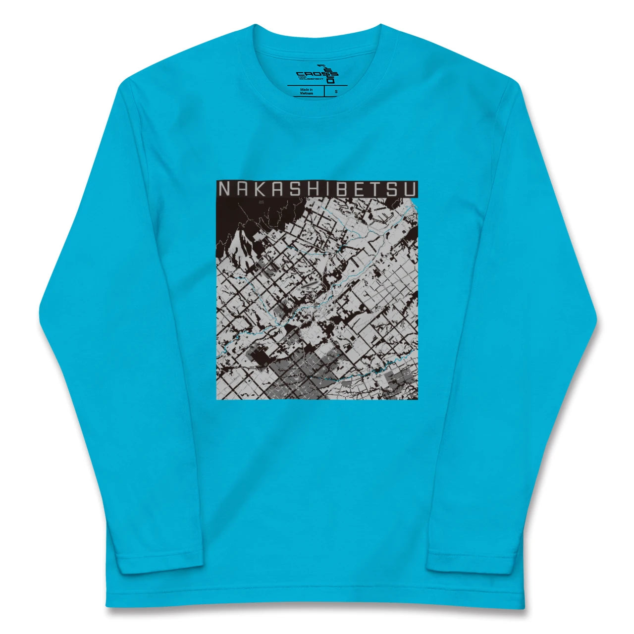 【中標津(北海道)】地図柄ロングスリーブTシャツ