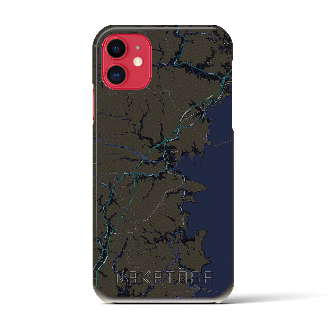 【中土佐(高知県)】地図柄iPhoneケース(バックカバータイプ)