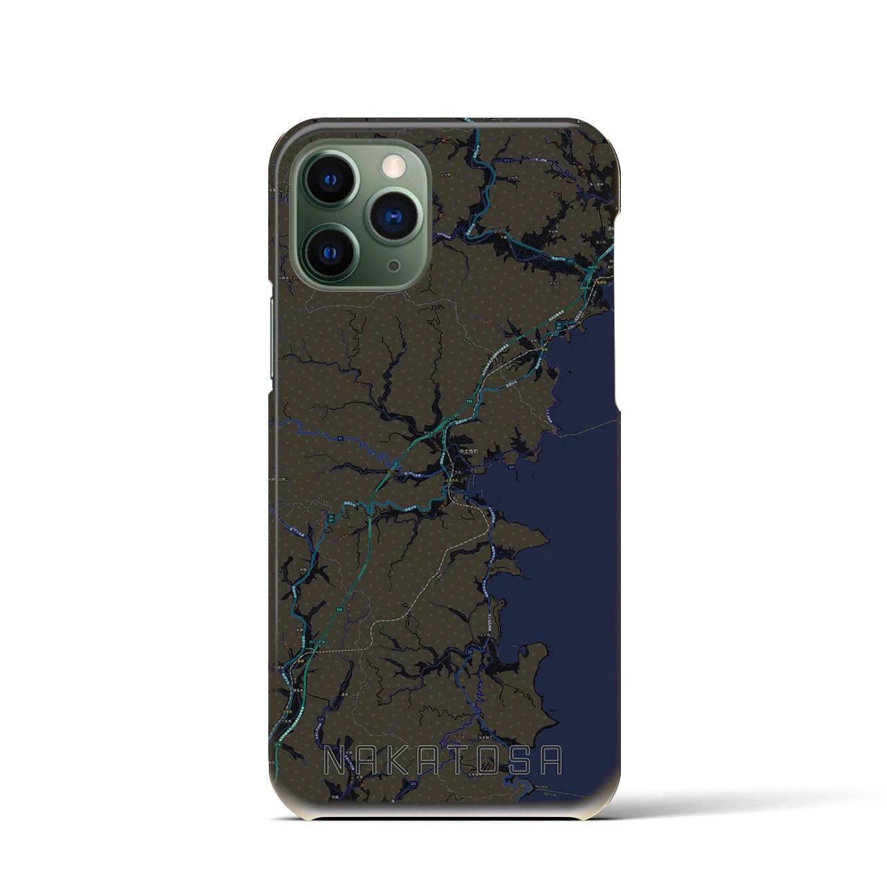 【中土佐(高知県)】地図柄iPhoneケース(バックカバータイプ)