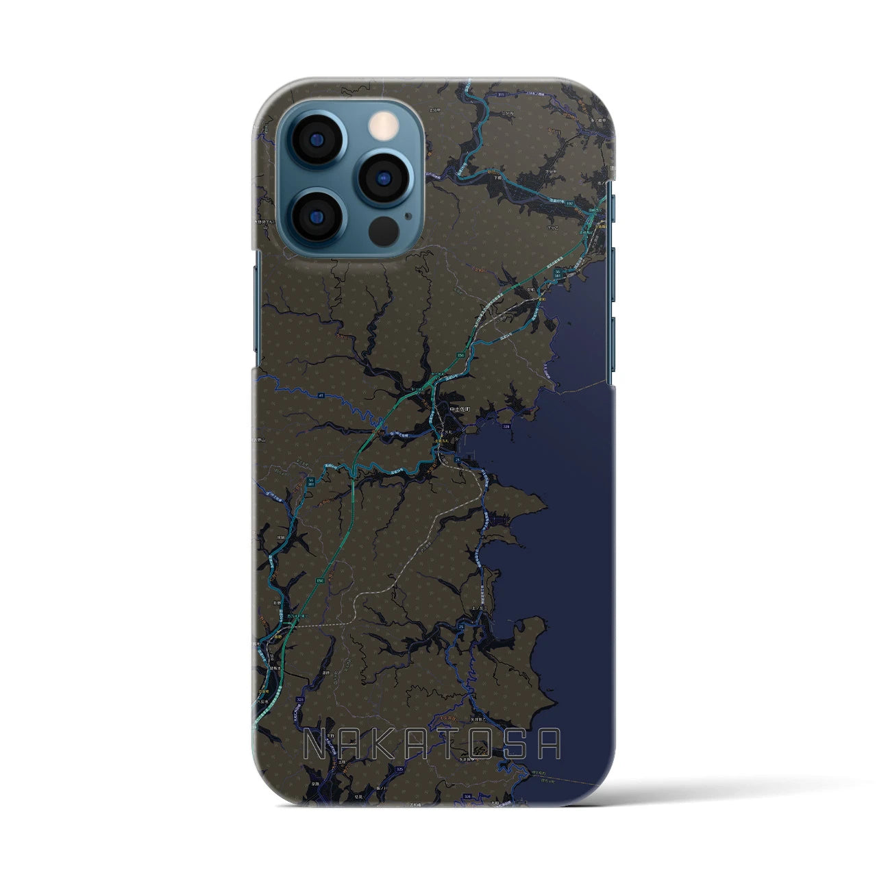 【中土佐(高知県)】地図柄iPhoneケース(バックカバータイプ)