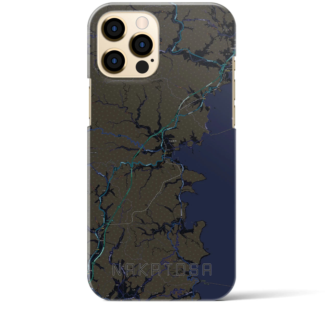 【中土佐(高知県)】地図柄iPhoneケース(バックカバータイプ)