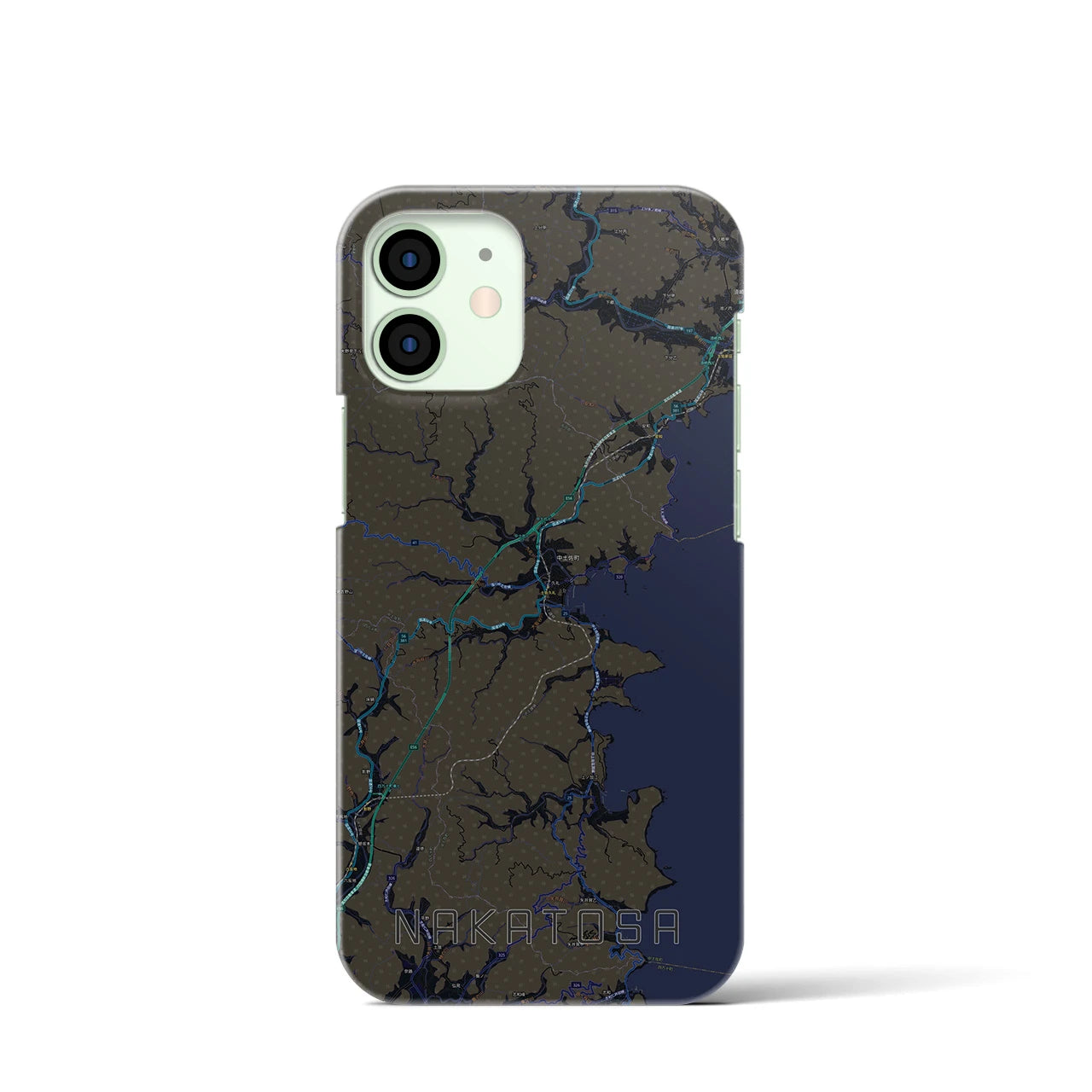 【中土佐(高知県)】地図柄iPhoneケース(バックカバータイプ)