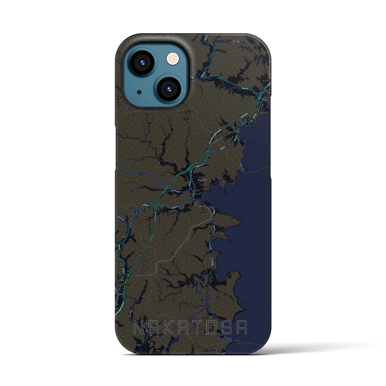 【中土佐(高知県)】地図柄iPhoneケース(バックカバータイプ)