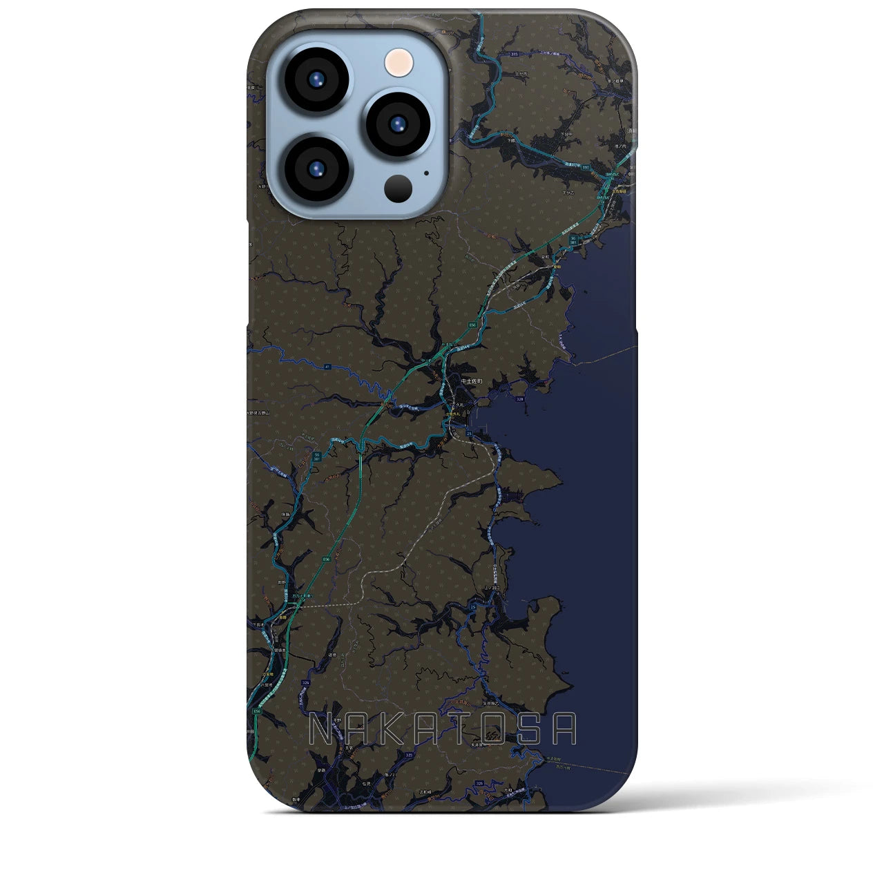 【中土佐(高知県)】地図柄iPhoneケース(バックカバータイプ)