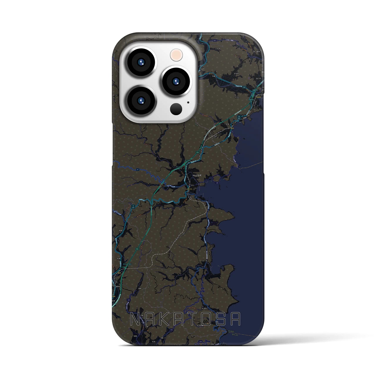 【中土佐(高知県)】地図柄iPhoneケース(バックカバータイプ)