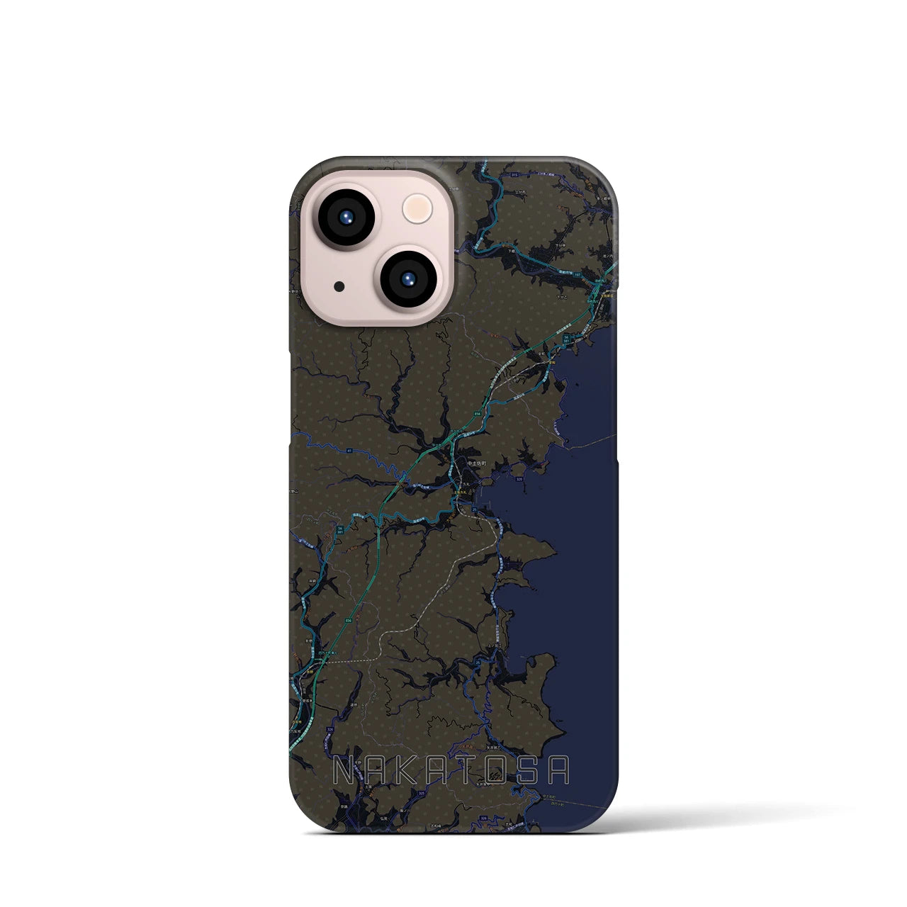 【中土佐(高知県)】地図柄iPhoneケース(バックカバータイプ)