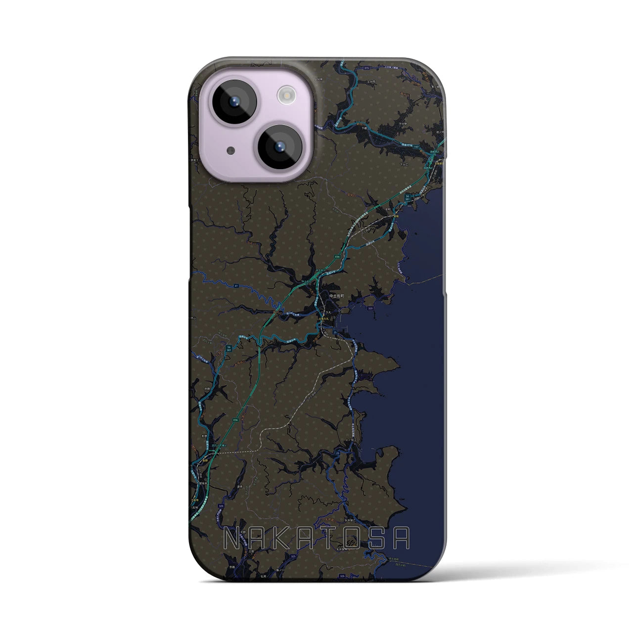 【中土佐(高知県)】地図柄iPhoneケース(バックカバータイプ)