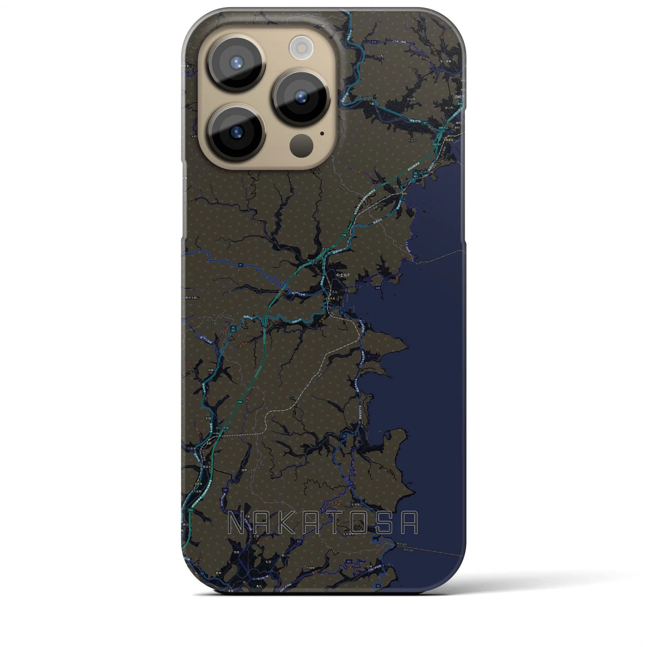 【中土佐(高知県)】地図柄iPhoneケース(バックカバータイプ)