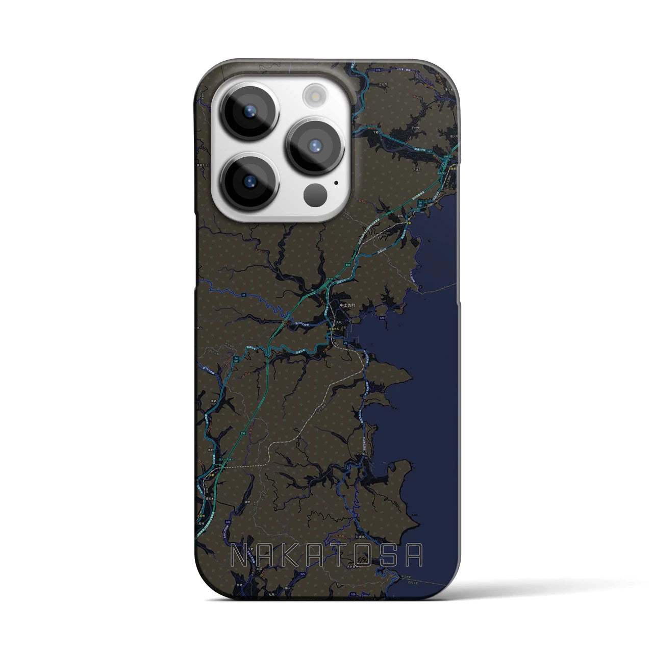 【中土佐(高知県)】地図柄iPhoneケース(バックカバータイプ)