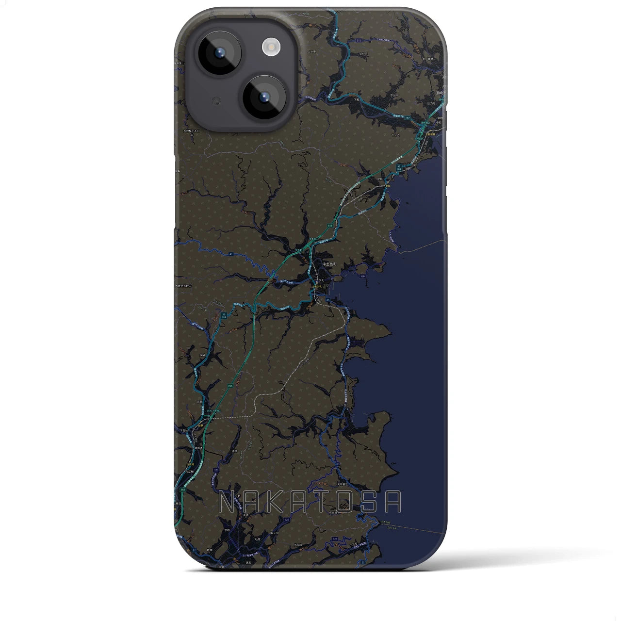 【中土佐(高知県)】地図柄iPhoneケース(バックカバータイプ)