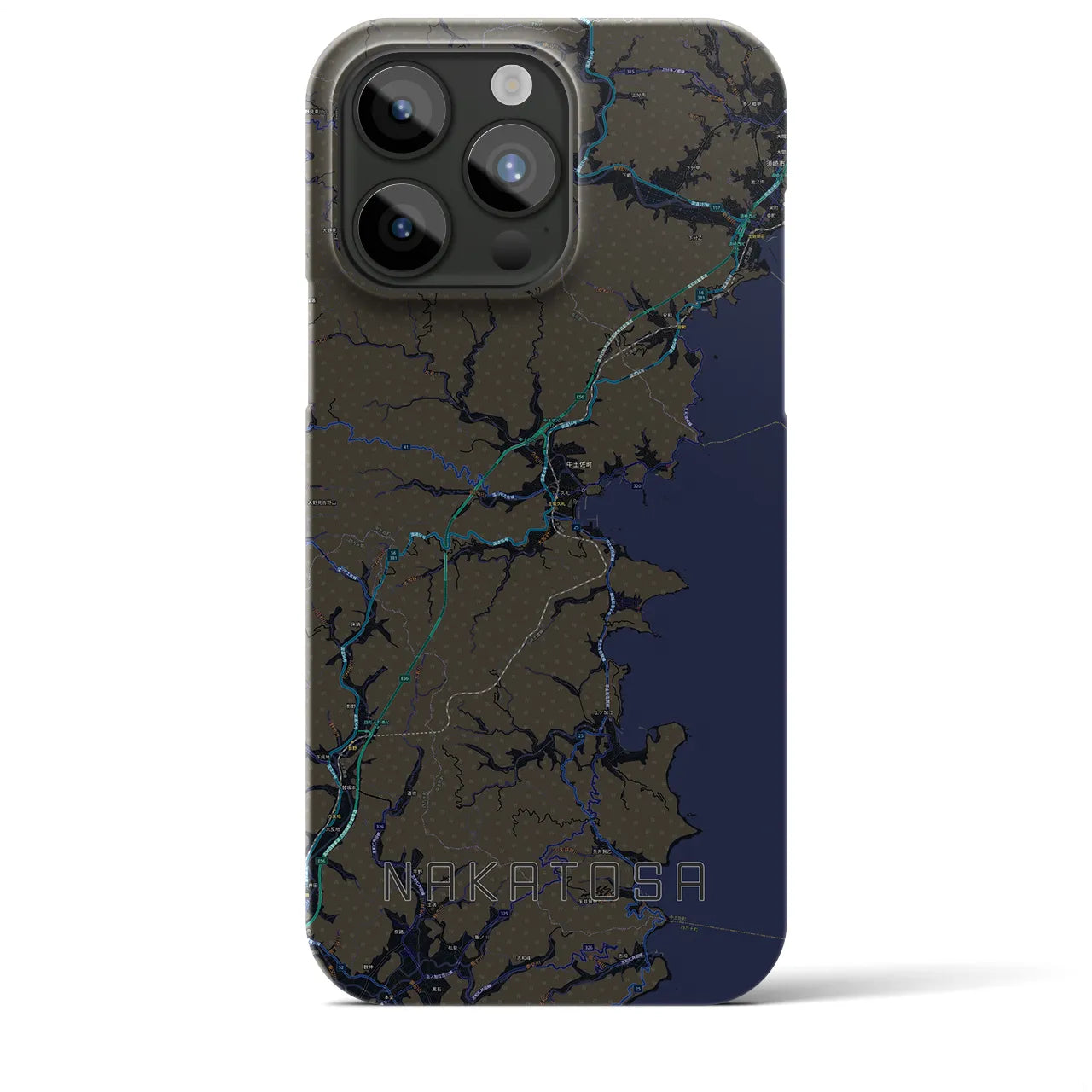 【中土佐(高知県)】地図柄iPhoneケース(バックカバータイプ)