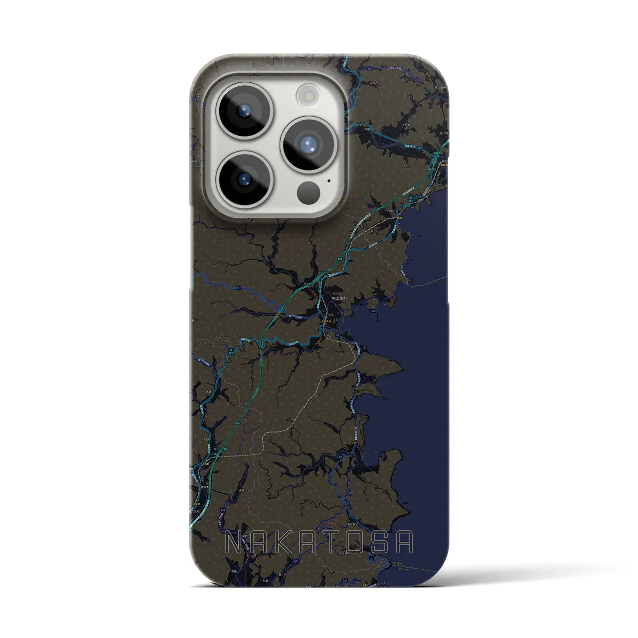 【中土佐(高知県)】地図柄iPhoneケース(バックカバータイプ)