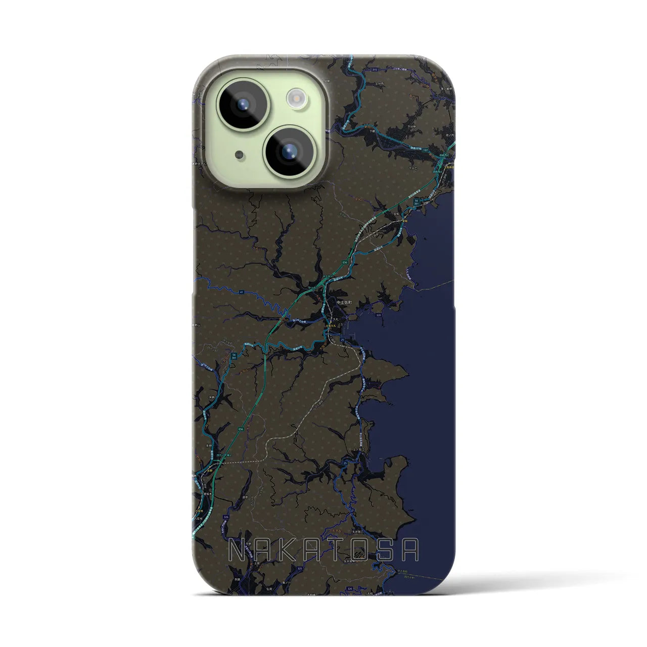 【中土佐(高知県)】地図柄iPhoneケース(バックカバータイプ)