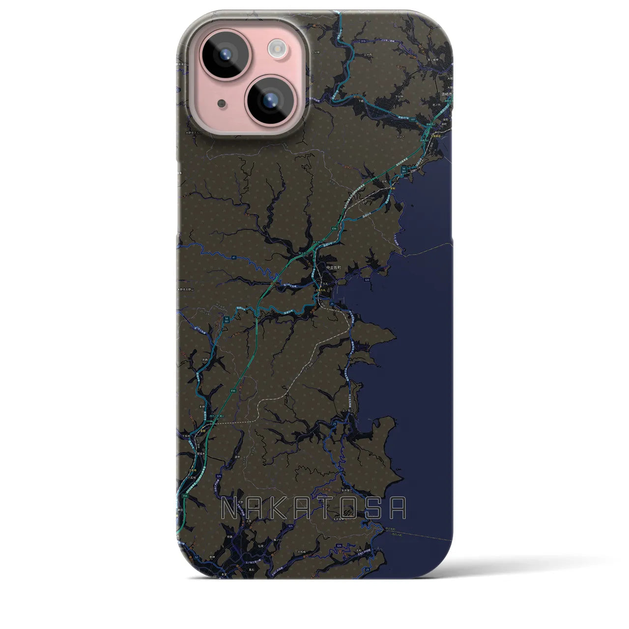 【中土佐(高知県)】地図柄iPhoneケース(バックカバータイプ)