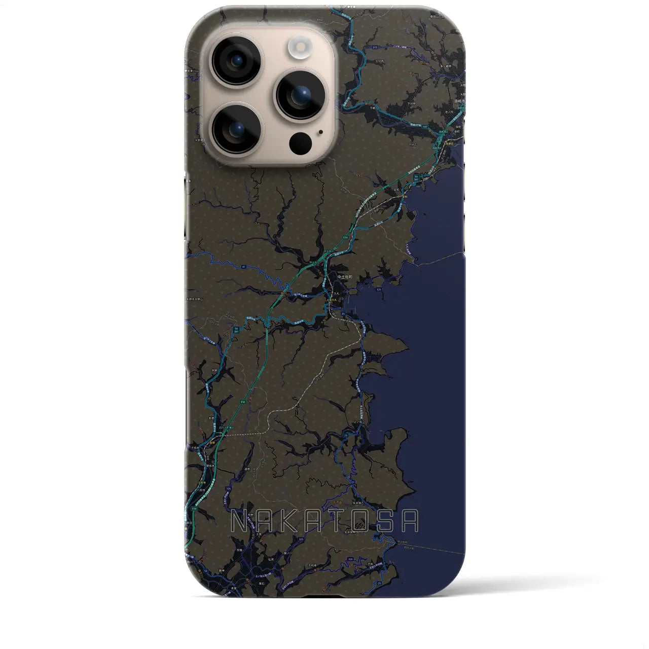 【中土佐(高知県)】地図柄iPhoneケース(バックカバータイプ)
