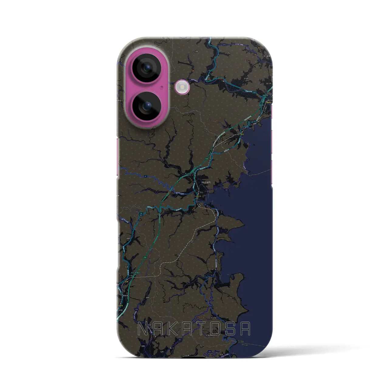 【中土佐(高知県)】地図柄iPhoneケース(バックカバータイプ)