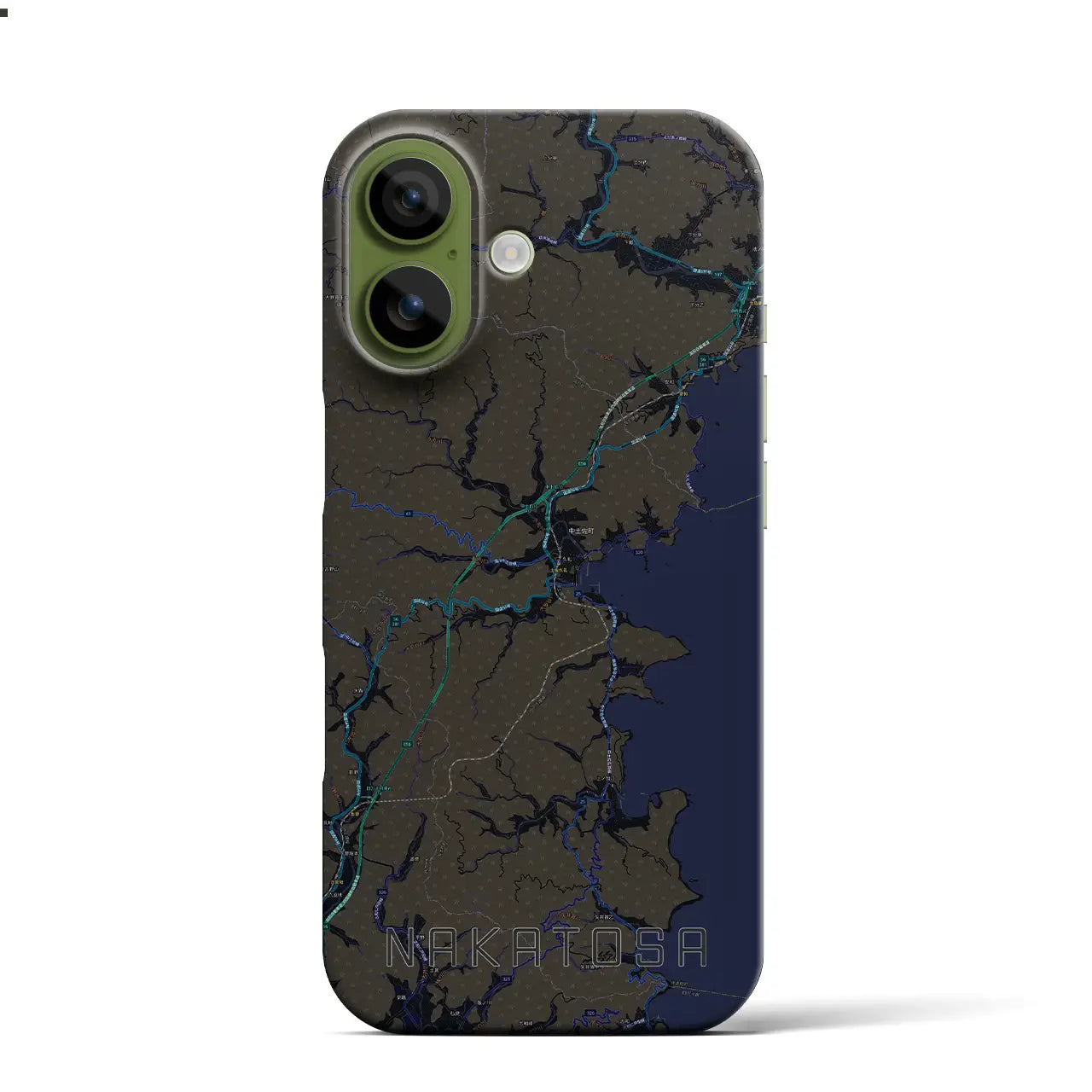 【中土佐(高知県)】地図柄iPhoneケース(バックカバータイプ)