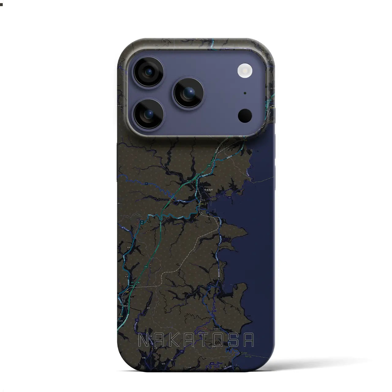 【中土佐(高知県)】地図柄iPhoneケース(バックカバータイプ)