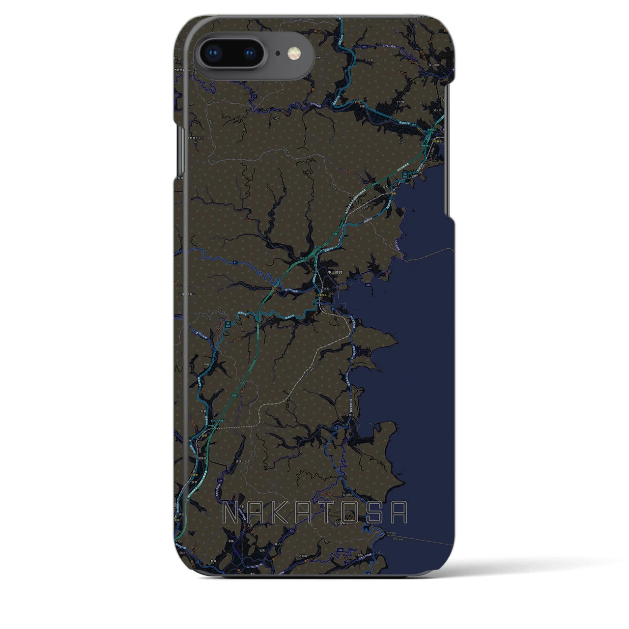 【中土佐(高知県)】地図柄iPhoneケース(バックカバータイプ)