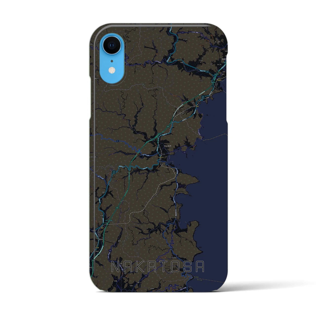 【中土佐(高知県)】地図柄iPhoneケース(バックカバータイプ)