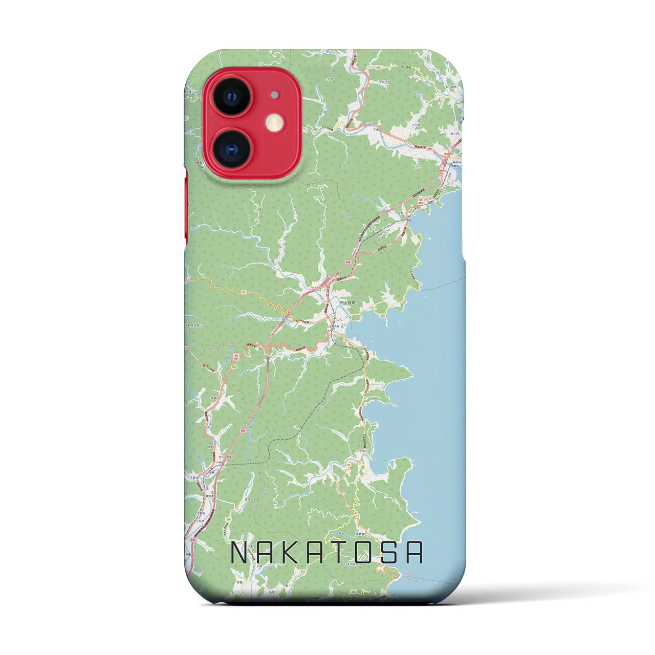 【中土佐(高知県)】地図柄iPhoneケース(バックカバータイプ)