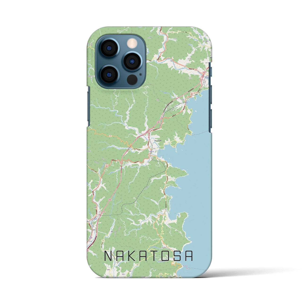 【中土佐(高知県)】地図柄iPhoneケース(バックカバータイプ)