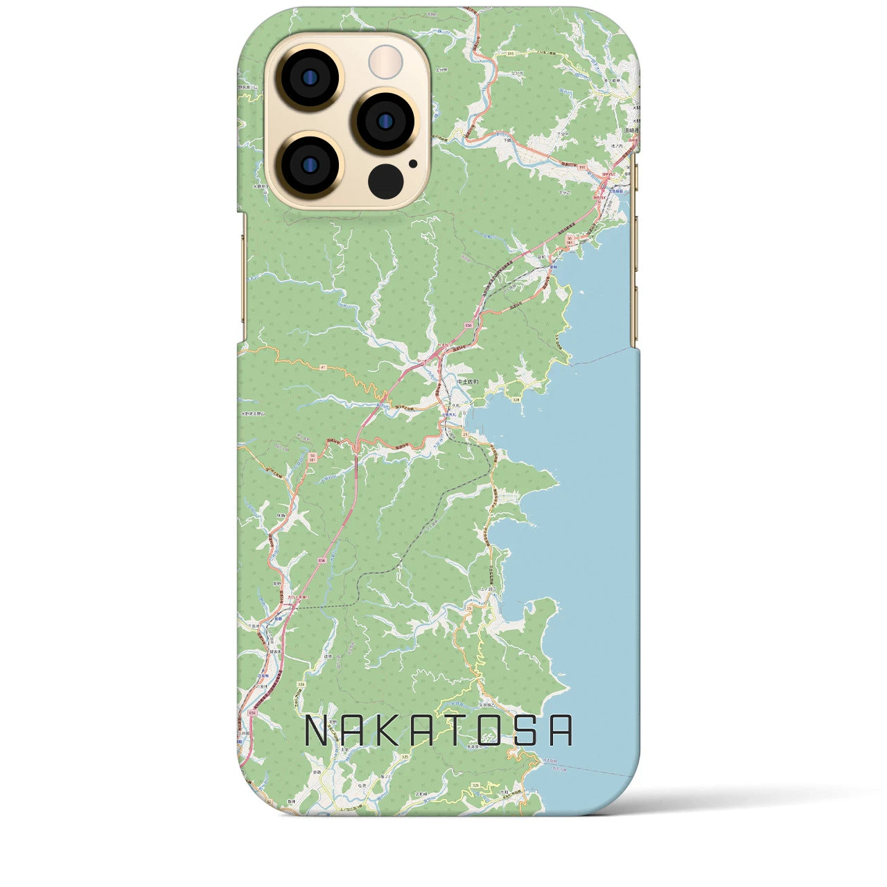 【中土佐(高知県)】地図柄iPhoneケース(バックカバータイプ)