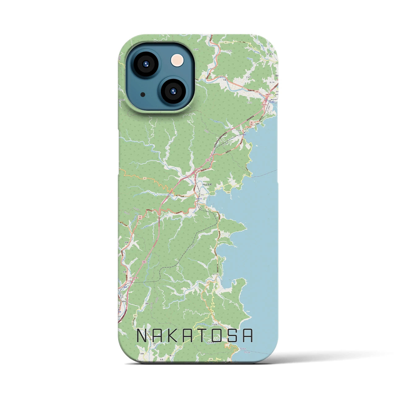【中土佐(高知県)】地図柄iPhoneケース(バックカバータイプ)