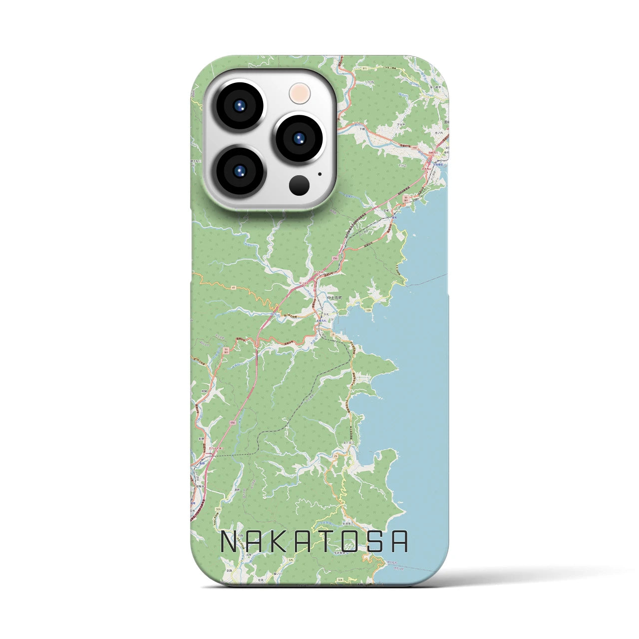 【中土佐(高知県)】地図柄iPhoneケース(バックカバータイプ)