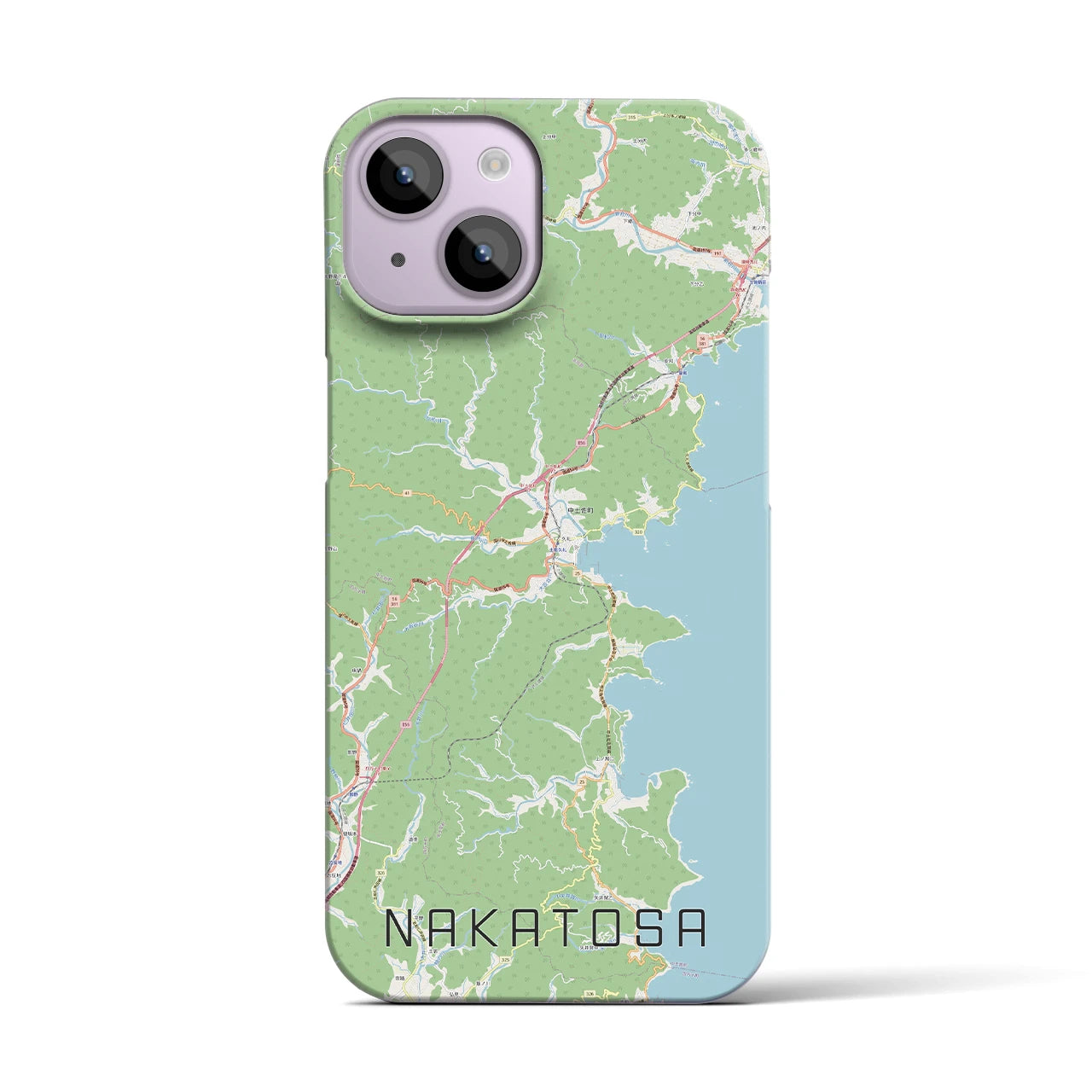 【中土佐(高知県)】地図柄iPhoneケース(バックカバータイプ)